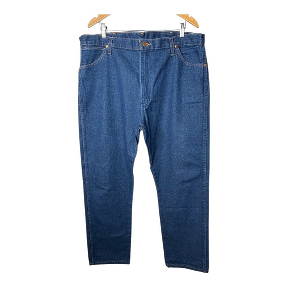 Wrangler Jeans Blue Denim Regular Fit Work Pants Classic Casual Men Size 40x32 - Picture 1 of 6